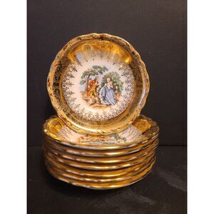Homer Laughlin Vogue Salad Sauce Bowls 22KT‎ Gold Victorian